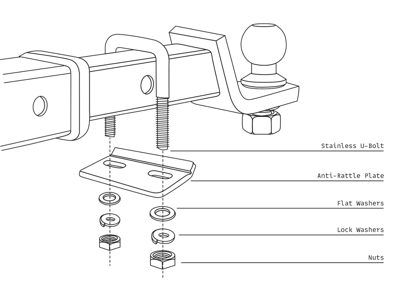 Atlantic Anti-Rattle Clamp (U-Bolt)